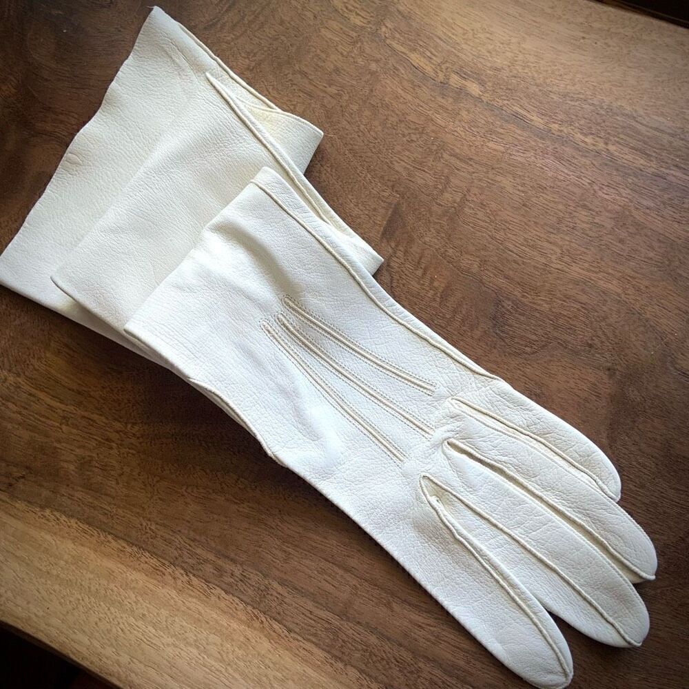 VINTAGE Long Kidskin Gloves - Picture 2 of 10